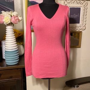 W[  dablju:] WOMEN SWEATER TOP SIZE L PINK COLOR IN EXCELLENT CONDITION